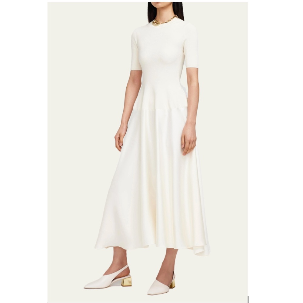 Simkhai Marionne Knitted-Panel Midi Dress